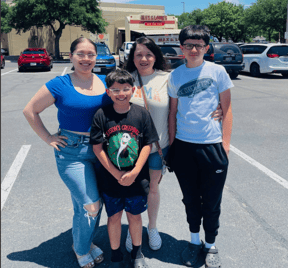 Amanda Rodriguez and her family