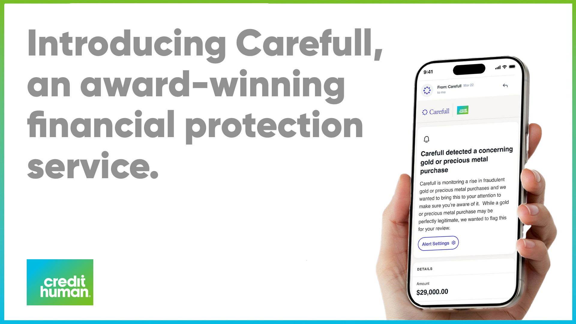 video introducing carefull, an award-winning financial protection service